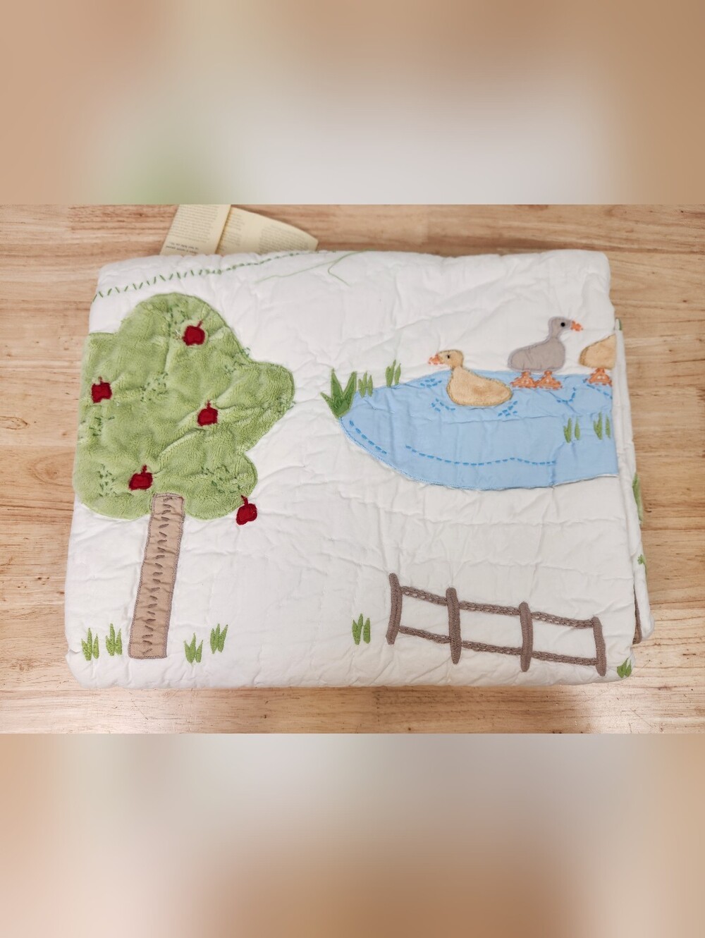 Pottery Barn Kids Farmyard Friends Crib/ Toddler Quilt 50x36 NOS Animals Farm